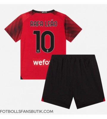 AC Milan Rafael Leao #10 Replika Hemmatröja Barn 2023-24 Kortärmad (+ Korta byxor)